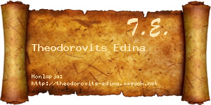 Theodorovits Edina névjegykártya